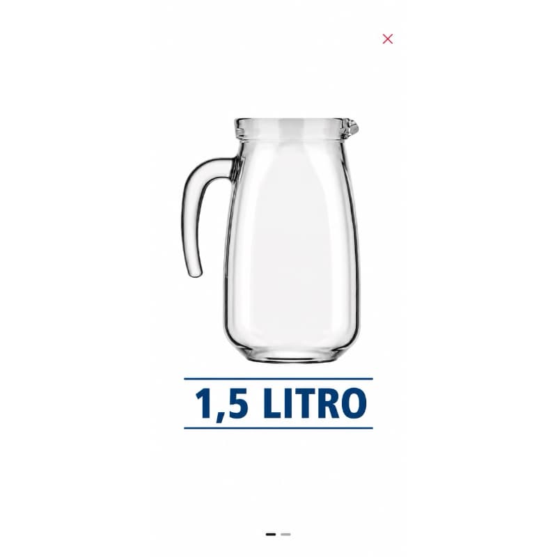 JARRA DE VIDRO NADIR 1,5 LITROS – IDEAL PARA SUCOS, ÁGUA E BEBIDAS GELADAS