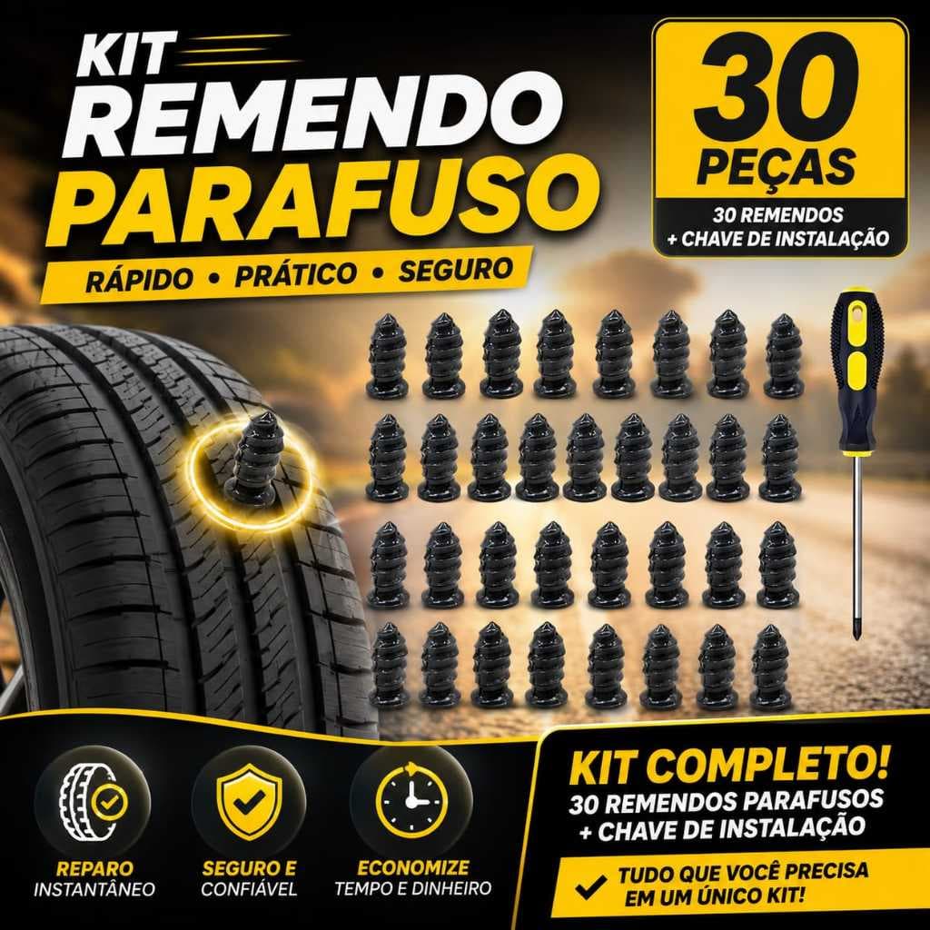 Kit com 30 pinos  para reparo de pneus sem câmara de ar para motocicletas, carros e bicicletas