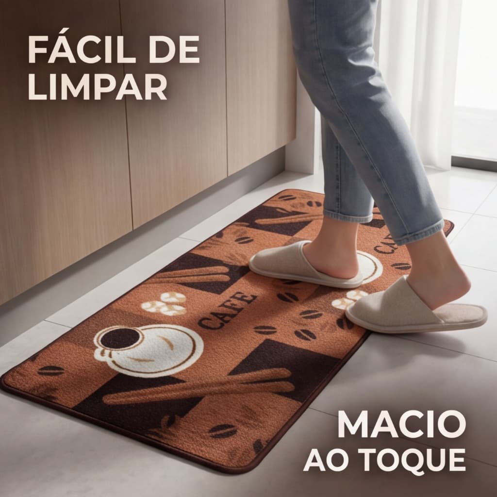 Kit Passadeira Cozinha Antiderrapante 3pcs Estampado