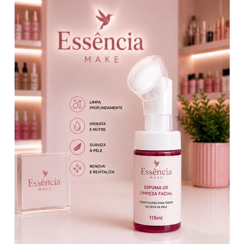 Espuma de Limpeza Facial Barbie Fenzza 115ml com Escova de Silicone – Limpeza Profunda e Pele Macia