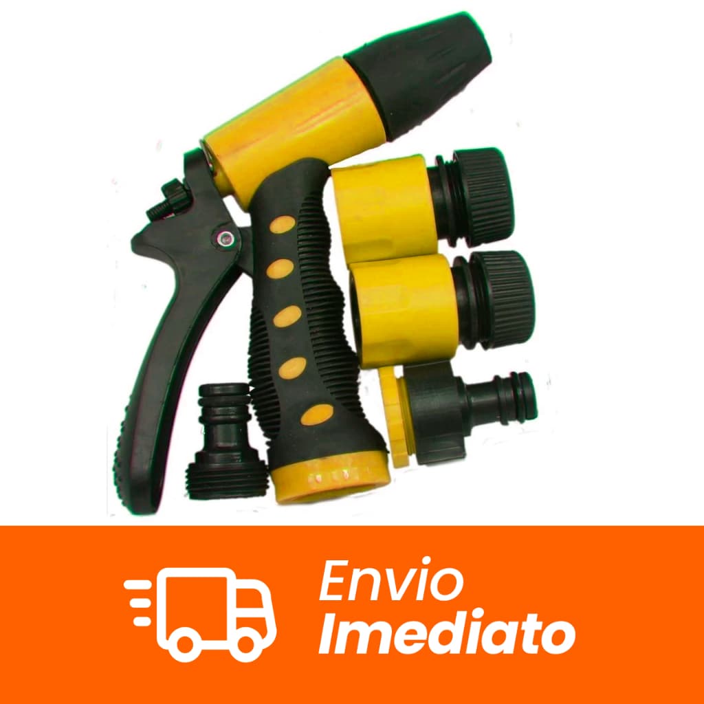 Esguicho Água para Jardim Profissional Kit 4 Peças Bico Esguicho Ajustável Adaptador Engate Rápido Mangueira Irrigação