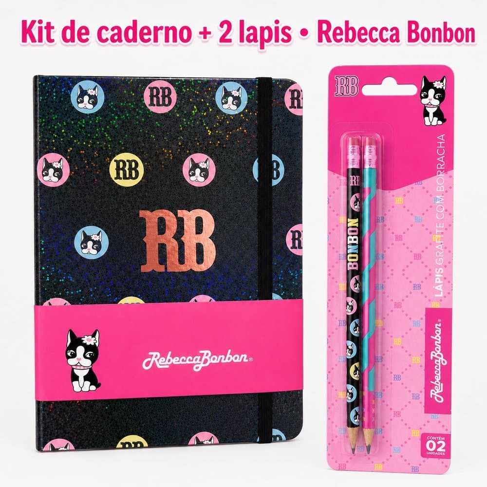 Kit Caderno Moleskine RB Rebecca Bonbon - SkyPaper - Com pauta - Bloco capa dura Meninas