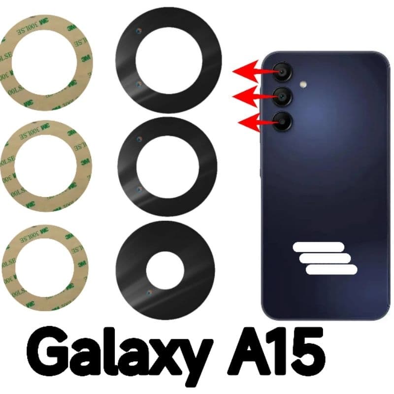 3un Lente Da Câmera Para Galaxy A15 Vidro Da Câmera Traseira Vidrinho