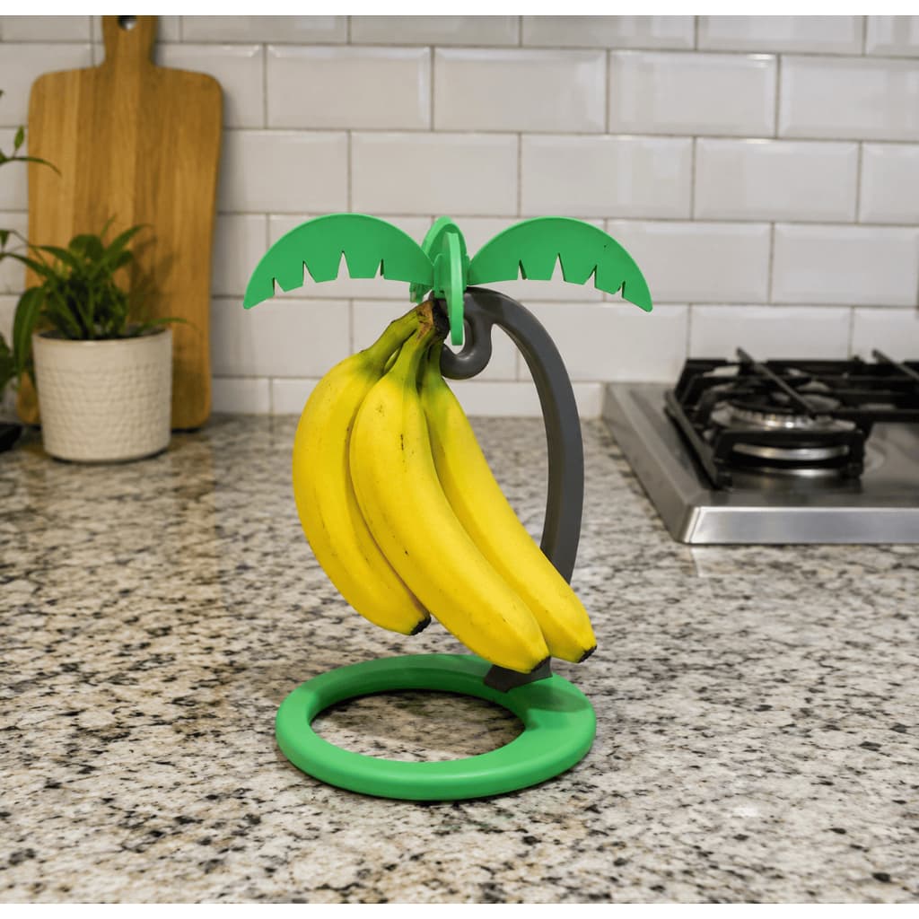 Suporte Organizador de Bananas em Formato de Palmeira 3D Para Cozinha
