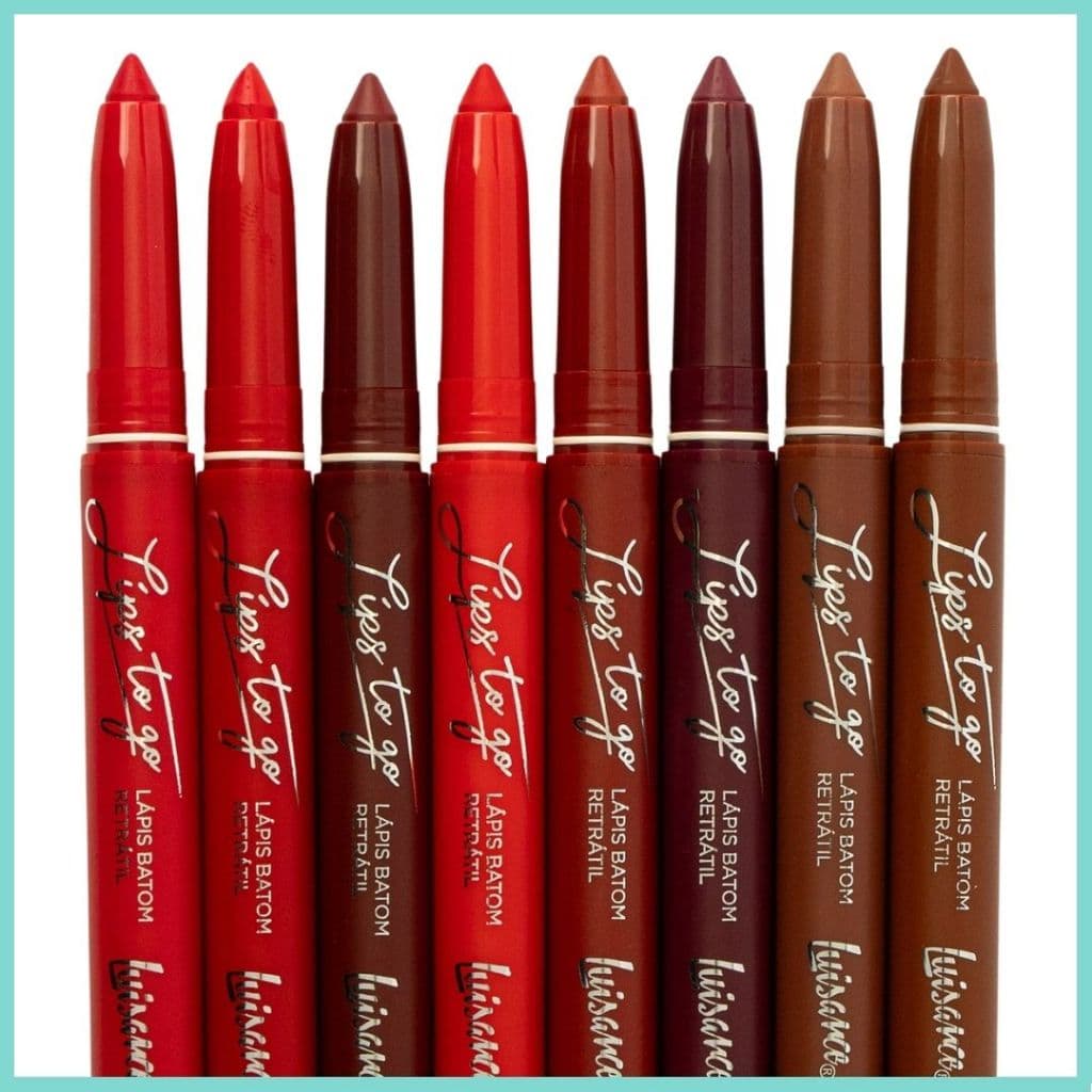 Lápis Batom Retrátil Luisance Lips To Go Vitamina E Vegano 8 Cores Com Apontador