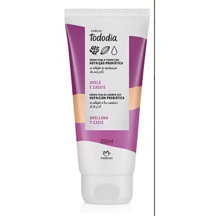 Creme Desodorante Nutritivo Para o Corpo Tododia Avelã e Cassis Natura 200ml