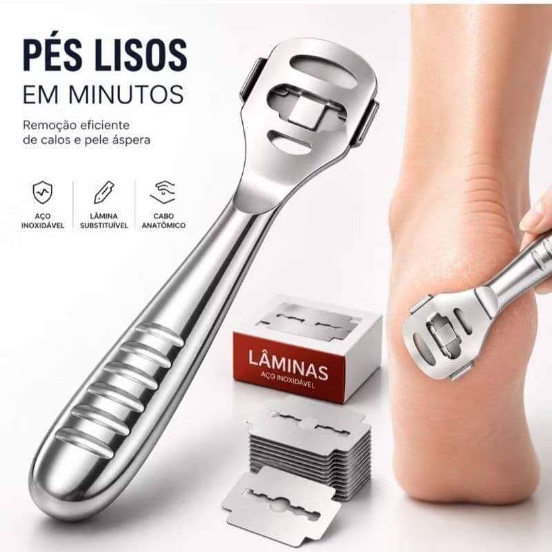 Raspador e Removedor de Calosidades e Pele Grossa com Lâminas - Eficaz e Indolor