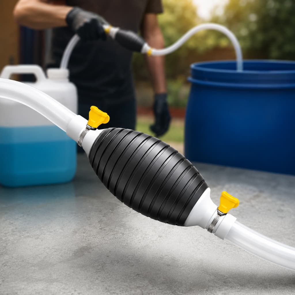 2 Bomba De Sucção Para Transferência De Água Manual Gasolina Alcool Sifão Balde