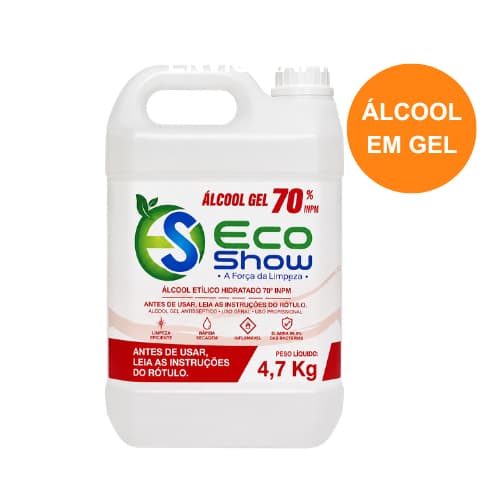 Alcool Em Gel 70% Galão 5L Antisséptico Eco show