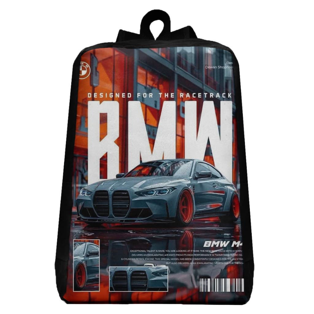 Mochila Escolar Infantil BMW Carro Esportivo Estampa Premium Resistente Escola Dia a Dia