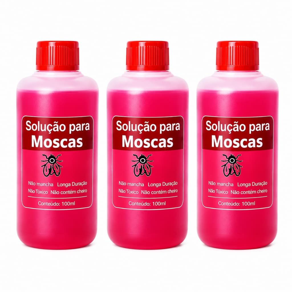 03 unidades | Solução Original 100ml | Contra Mosca | Formiga | Mosquito