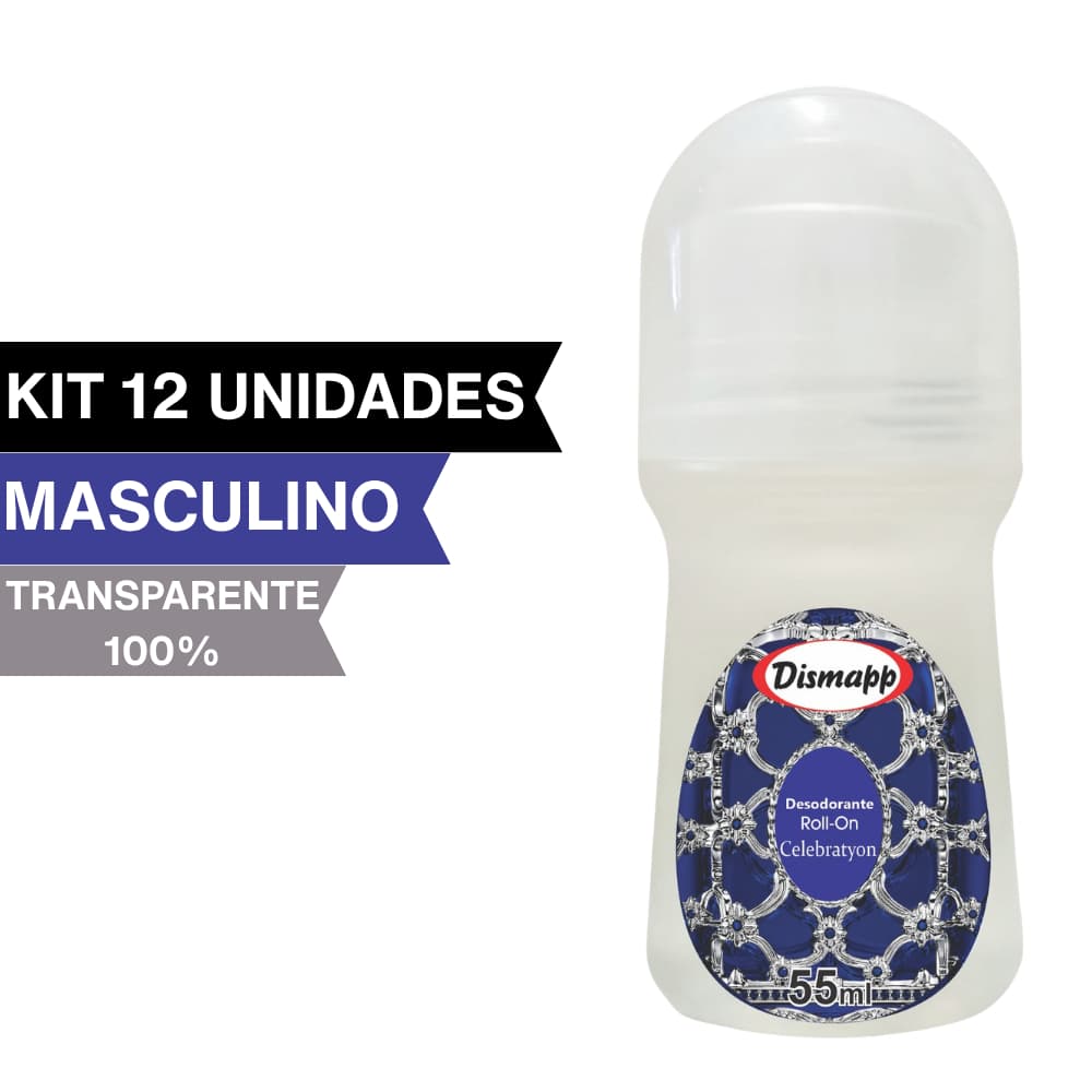 Desodorante Transparente 12unidades Celebratyon Dismapp55 ML