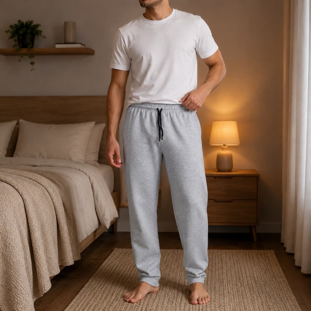 Calça Pijama Moletom Grossa Flanelado unissex sem Bolso Confortavel  Inverno Para Dormir Masculina