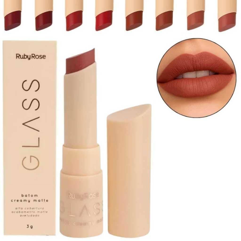 💄 Batom Creamy Matte Glass Ruby Rose – 3g