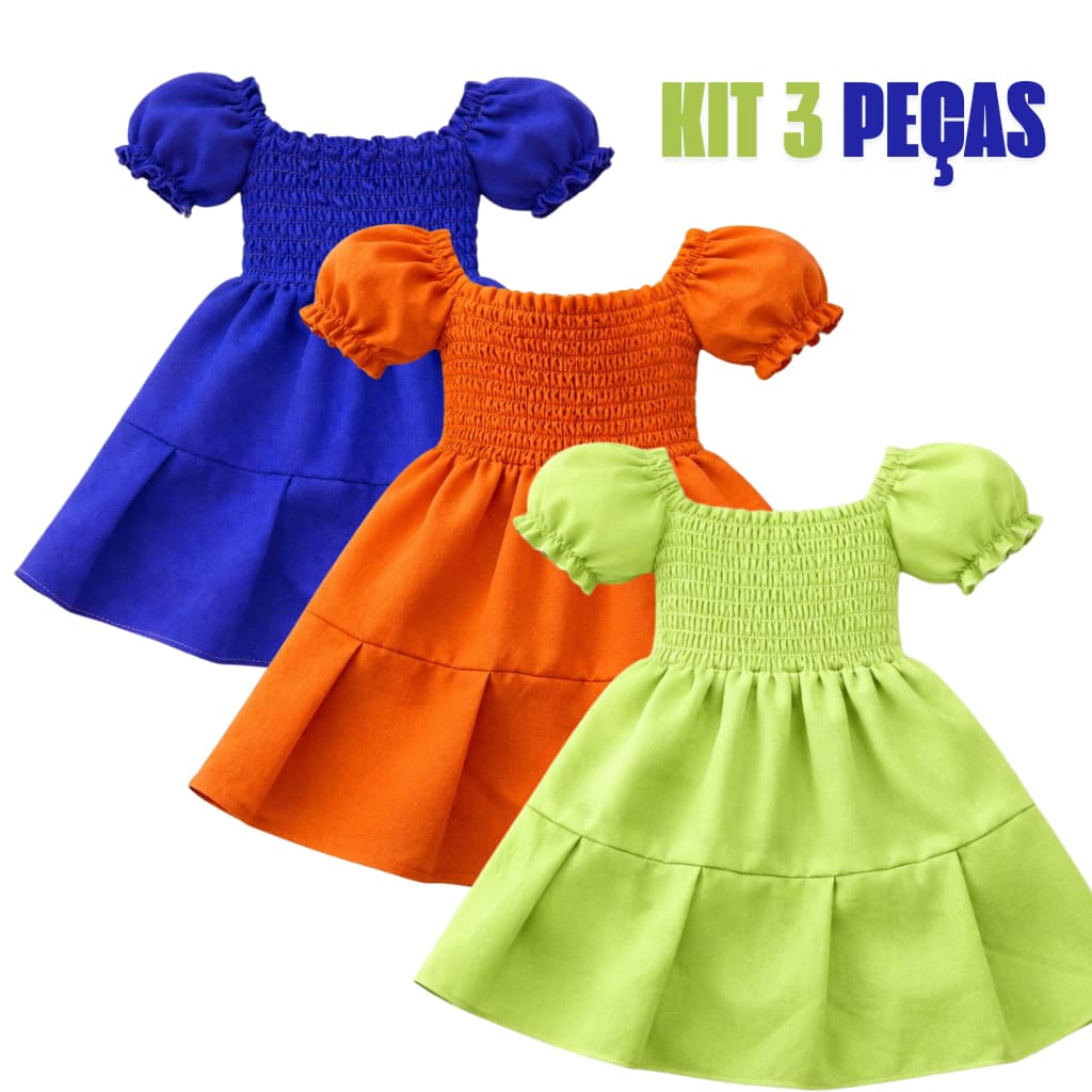 vestido infantil ciganinha com lástex 2 anos