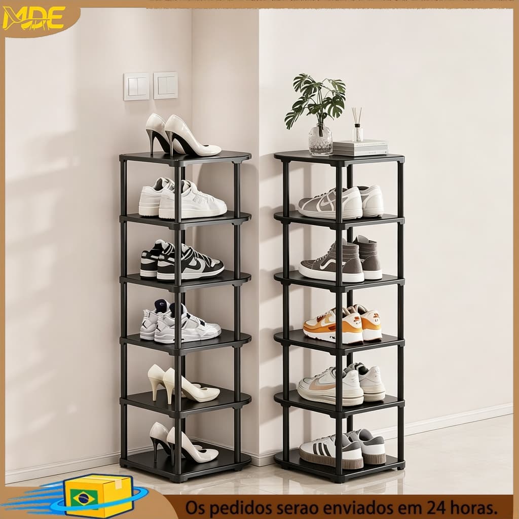 Sapateira de 6/9 níveis, organizador de sapatos simples para dormitório e quarto