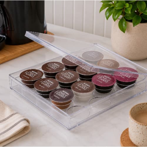 Porta Cápsulas Dolce Gusto Paramount Elegance para 16 Cápsulas Organizador de Café Compacto