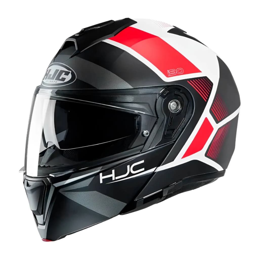 Capacete HJC i90 Hollen Grafite Escamoteável Modular Viseira Solar Capacete Moto