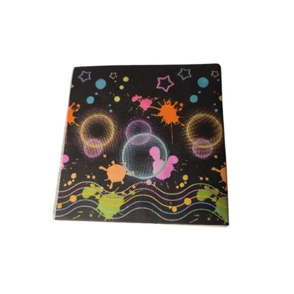 Guardanapo de Papel Balada Neon Divertido 20 Un Folha Dupla Descartável 33x33cm Decorativo Festa Aniversário Estampado