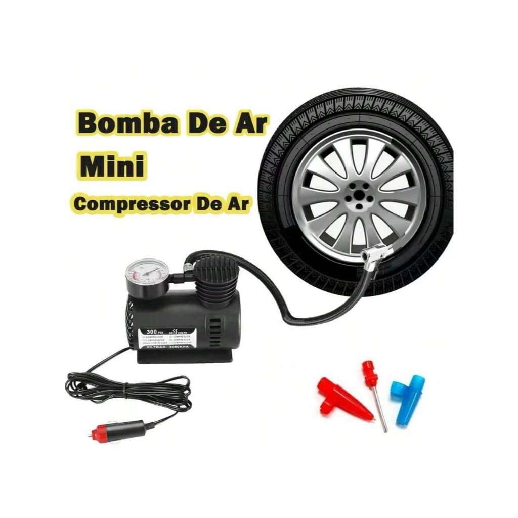 Mini Compressor Bomba De Ar Automotivo Portátil 12v 250psiElétrico
