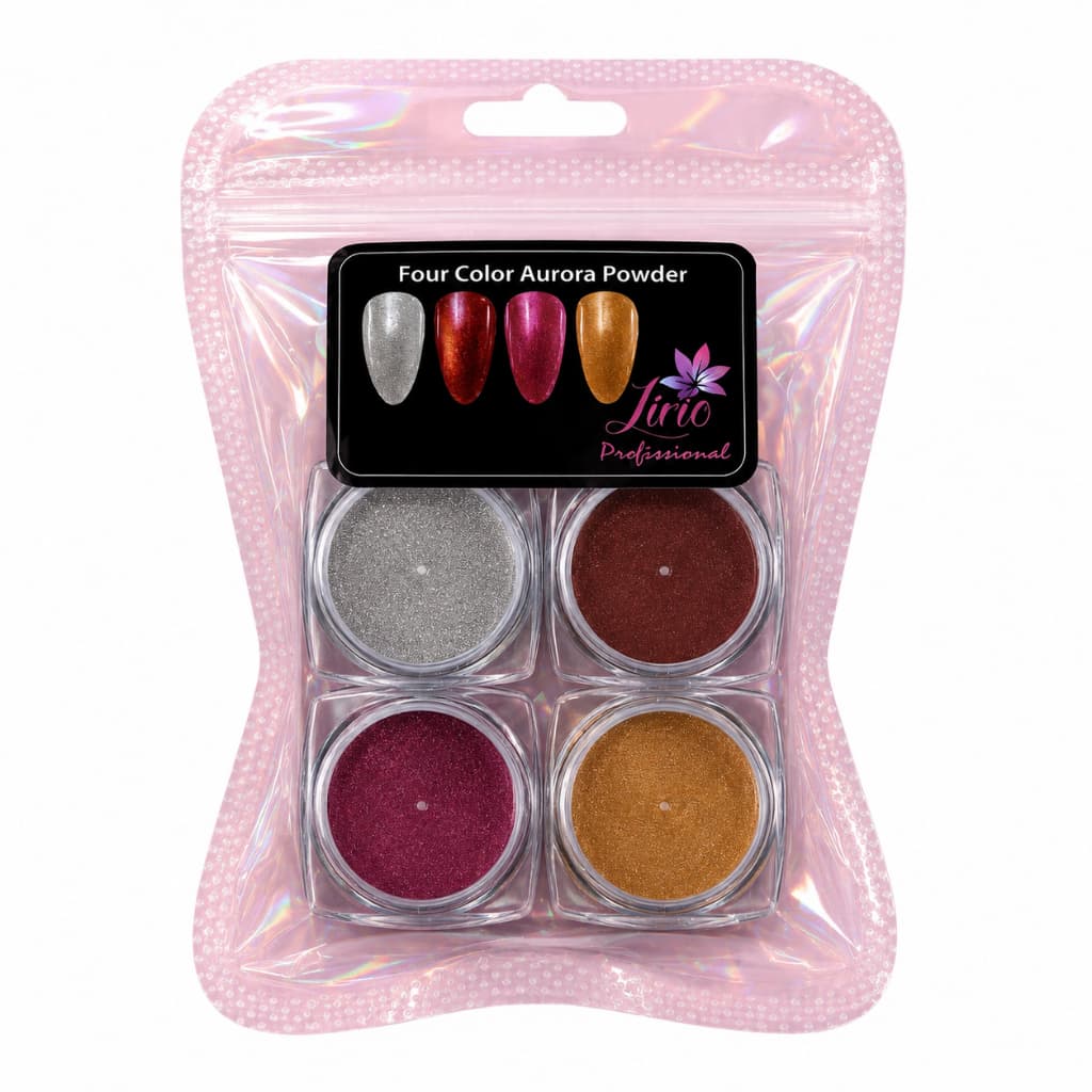 Kit 4//8//12 Pó Cromado Sereia Asa De Borboleta Unha Gel Brilhante
