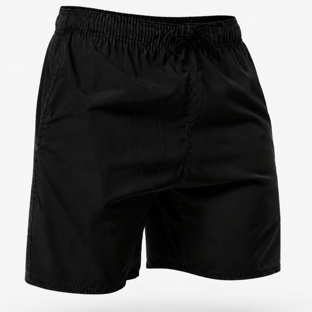 Short Masculino Esportivo Academia Corrida Caminhada Fitness Bolsos Short Academia Treino Preto