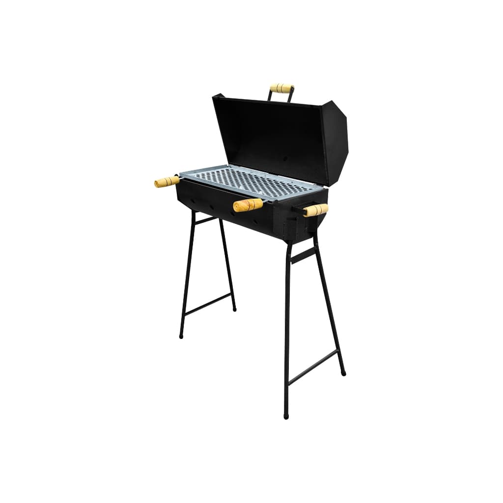 Churrasqueira A Carvão Bafo Pequena Desmontável Com Grelha Para Camping Gourmet Portátil Econômica