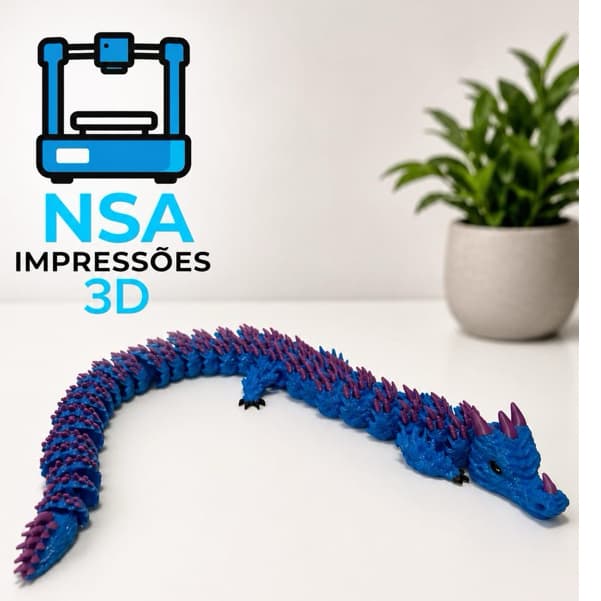 Dragão articulado 3D - Brinquedo sensorial anti-stress interativo e relaxante