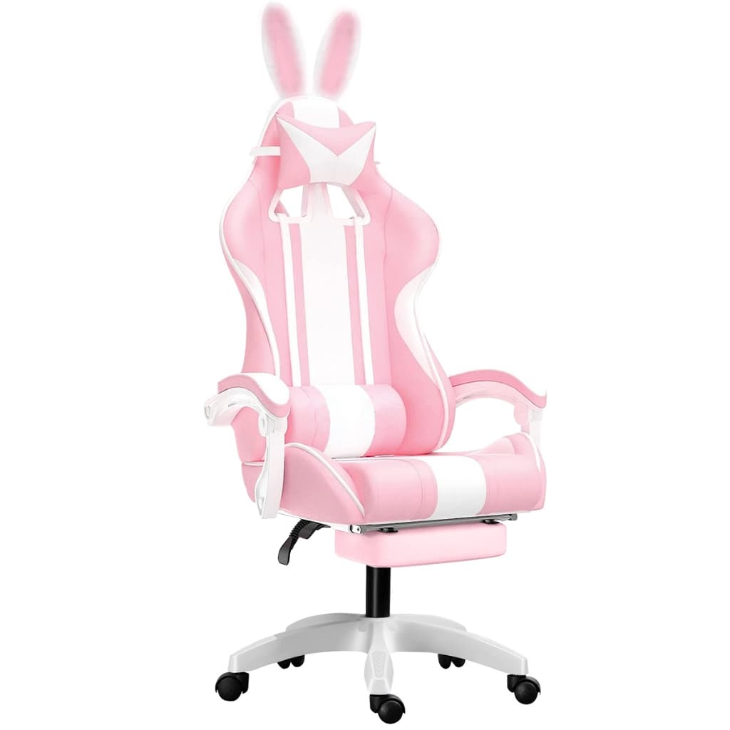 Cadeira Gamer Reclinável Ergonômica Base Giratória Cadeira Gamer Reclinável Ergonômica Base Giratória cor ：Rosa