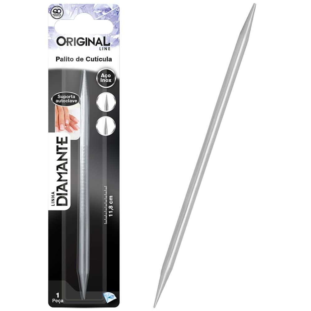 PALITO DE CUTICULA DE INOX DIAMANTE 12CM