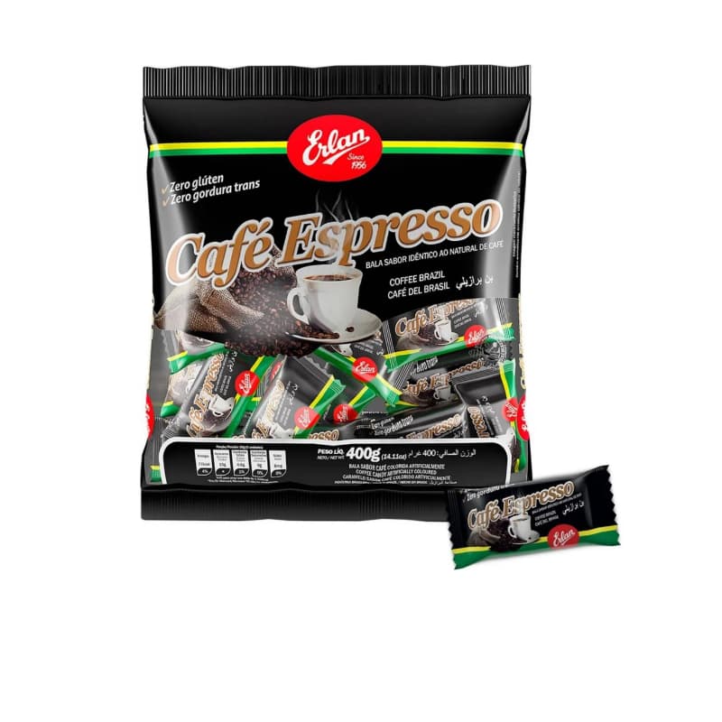 Bala Dura Sabor Café Flow Pack da Erlan 400g
