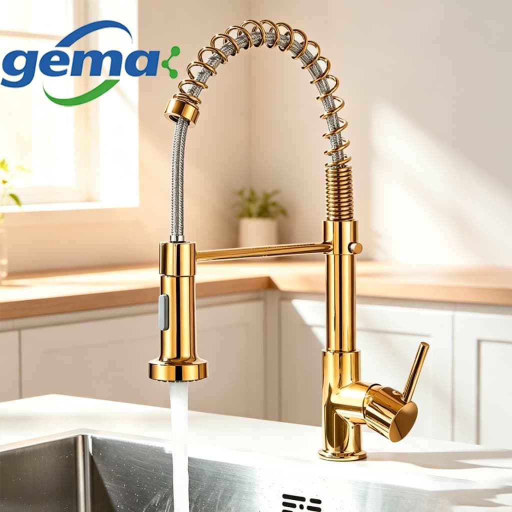 Torneira Cozinha Gourmet Misturador Monocomando Inox Com Extensor Quente E Frio