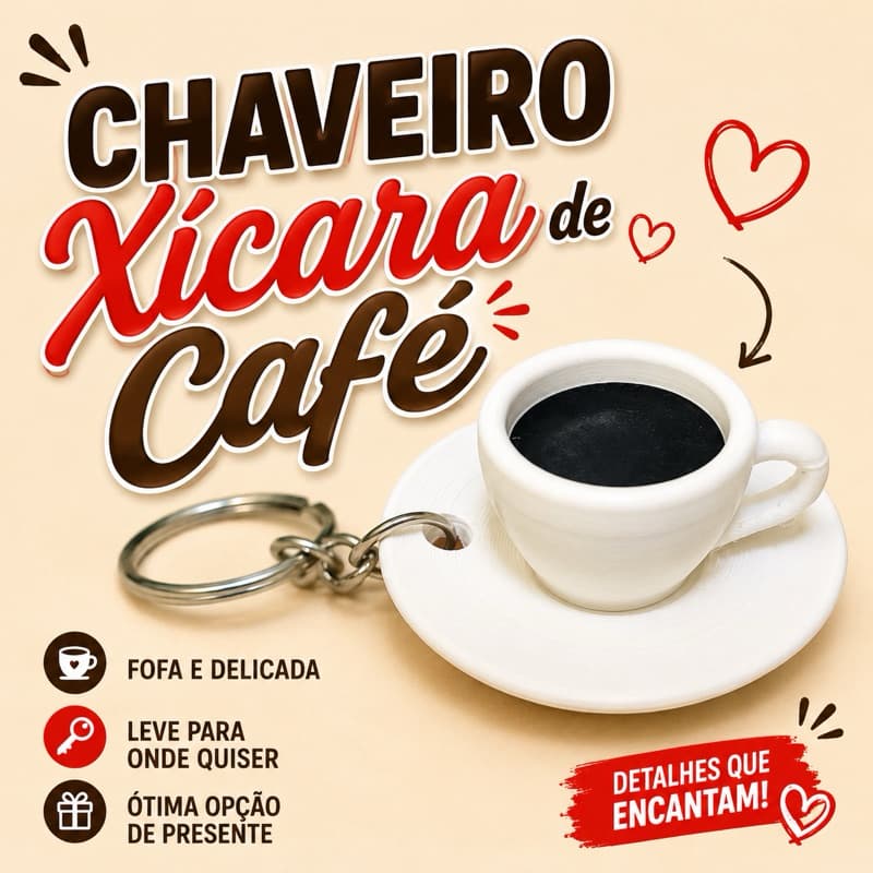 Chaveiro xícara de café ￼