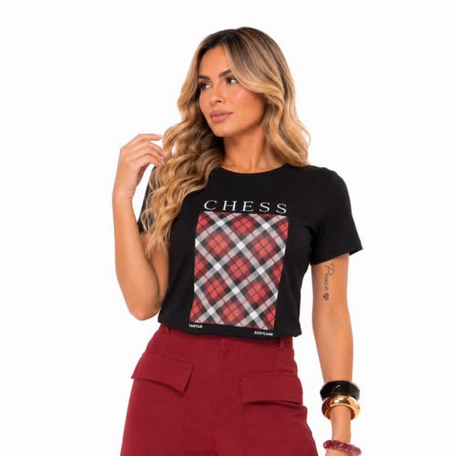 Blusa Feminina Casual Estampada Viscolycra Tamanho Único Camiseta Manga Curta Confortável