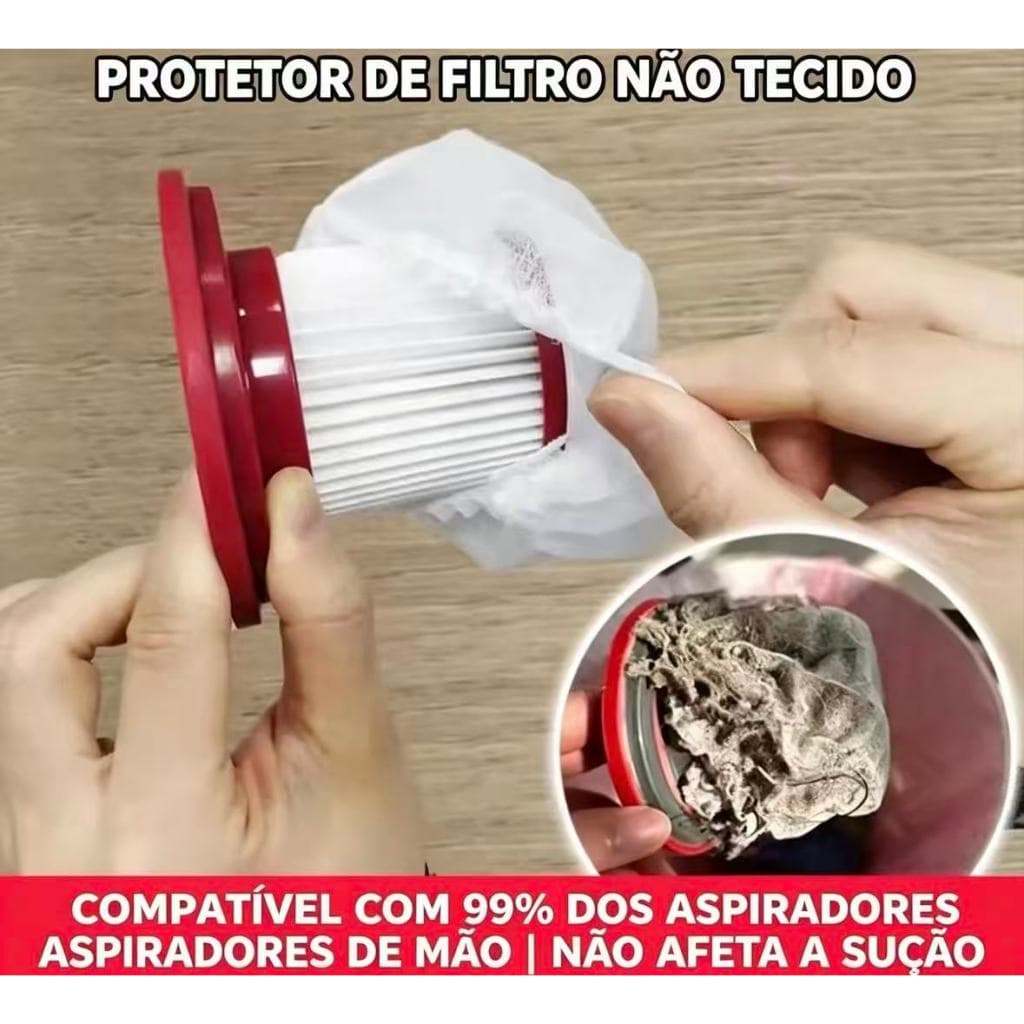 Saco protetor de filtro para aspirador doméstico, cobertura elástica de não tecido compatível com 99% dos aspiradores po
