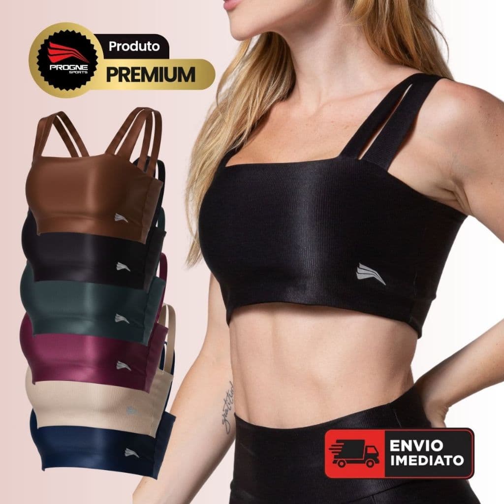 TOP ESPORTIVO CANELADO FEMININO 2 ALÇAS SEM BOJO ACADEMIA TREINO CORRIDA COMPRESSÃO – PROGNE SPORTS