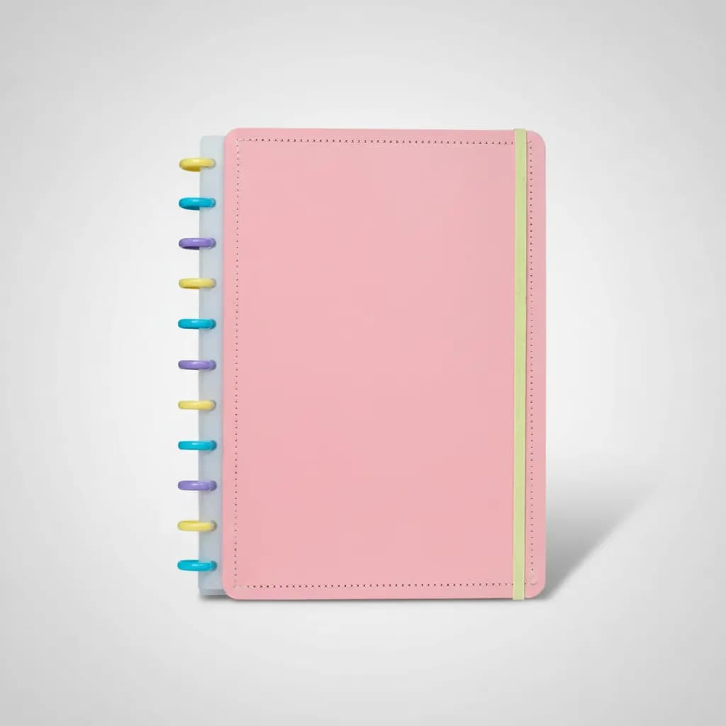 Caderno Disko Tutti Frutti Grande G Capa Dura Disco Reposicionável Escolar