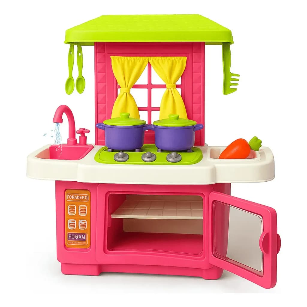Kit Cozinha Infantil Forno Pia fogão e Acessórios