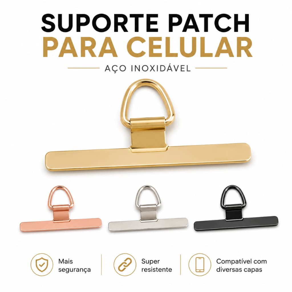 Suporte Celular de Metal Universal Para Cordão Aço Inoxidável Gancho Capa Patch Para Smartphone