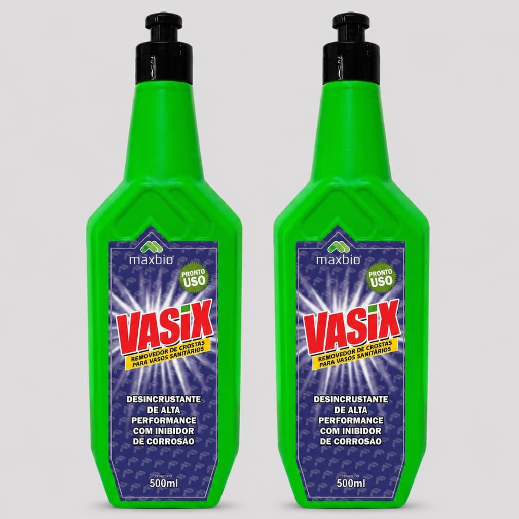Kit 2 Vasix Desincrustante Maxbio Removedor De Crostas Limpador De Vaso Sanitário Original