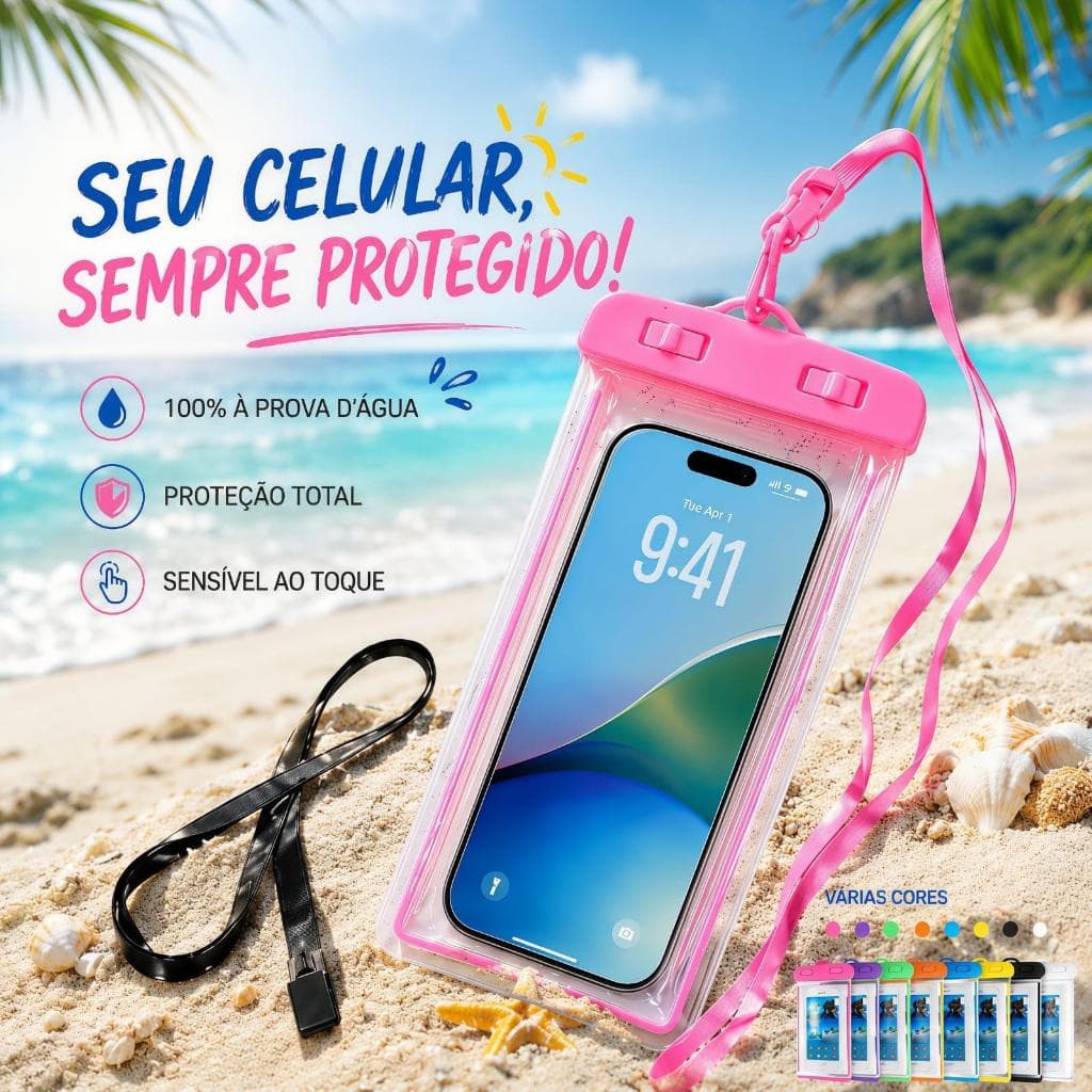 Capa a Prova de Água Celular Impermeável Touch Capinha Chuva Mergulhador IP68