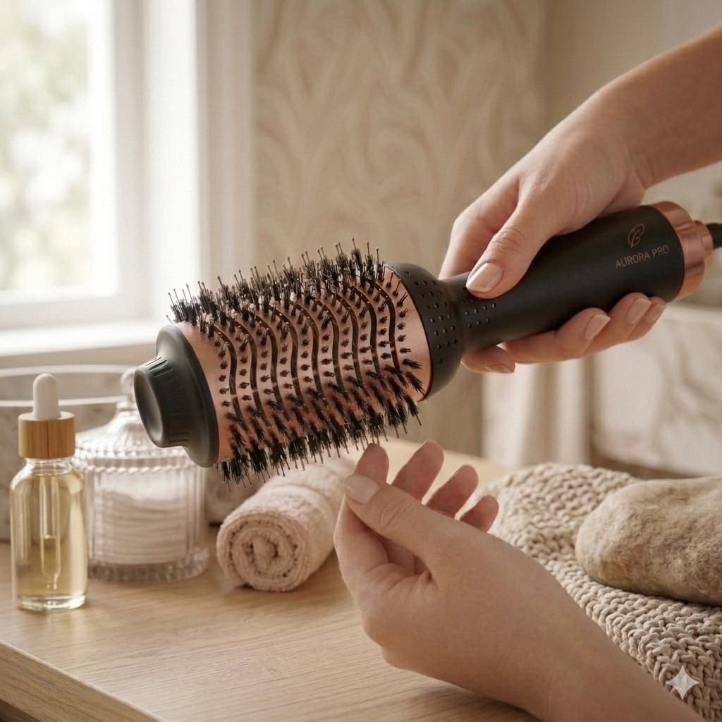Escova Secadora/ Modeladora de Cabelo Profissional, Anti Frizz,1300W, Bivolt - IônicaAlisa, Seca, Modela