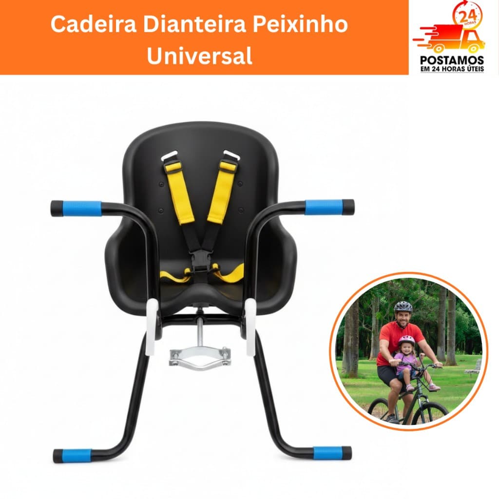 Cadeirinha Bicicleta Dianteira Infantil Universal Com Nf Peixinho Fixacao Dianteira Cadeirinha Dianteira Bicicleta