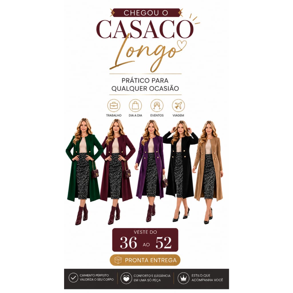 Sobretudo Preto Reto Cardigã Plus Size Jaqueta Estilo Cardians Casaco Comprido Executiva Social Botões Decorativos