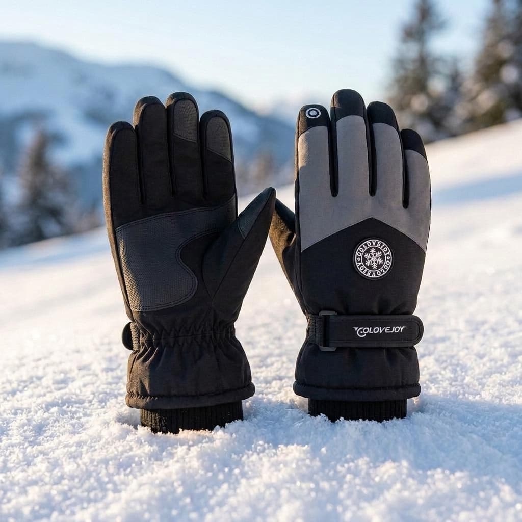Luva Impermeável Inverno Proteção Unissex Ski Esqui Performance Máximo Conforto Térmico Neve Frio