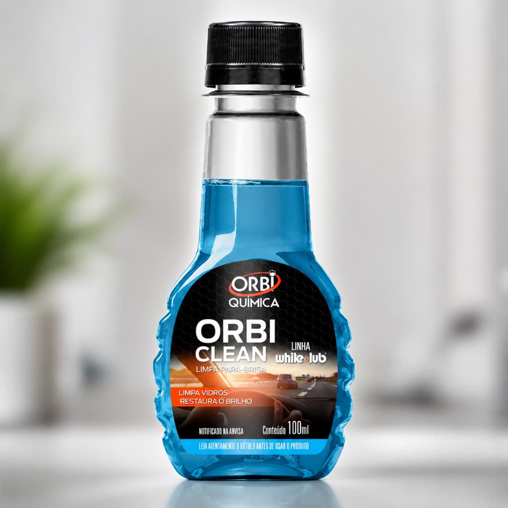 Limpa Para-Brisa Orbi Clean 100ml Orbi Química – Limpa Vidros Automotivo Remove Sujeira e Gordura