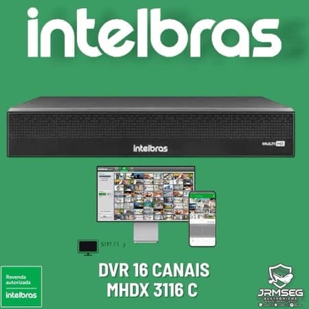 Intelbras MHDX 3116-C DVR 16 Canais Monitoramento Multi HD