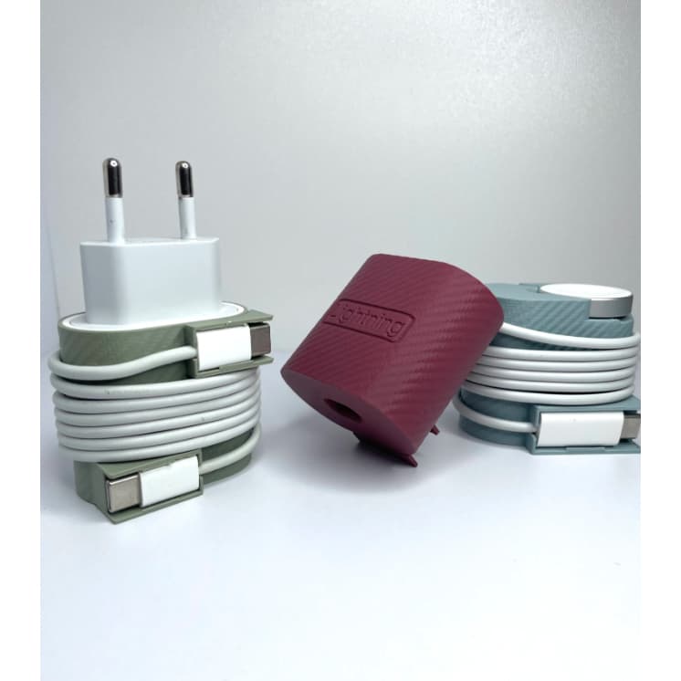 Organizador de Cabo para Carregador iPhone USB-C Lightning Apple Watch Porta Fio Viagem