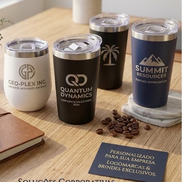 Kit Copo Térmico Cônico 360ml Personalizado a Laser