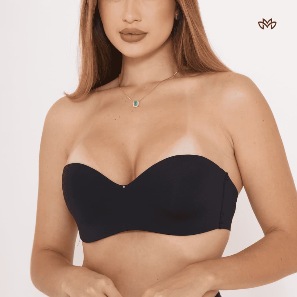 Sutiã Tomara que Caia Meia Taça Rose com Bojo Alça Regulaveis Confortavel Fecho Triplo Push Up